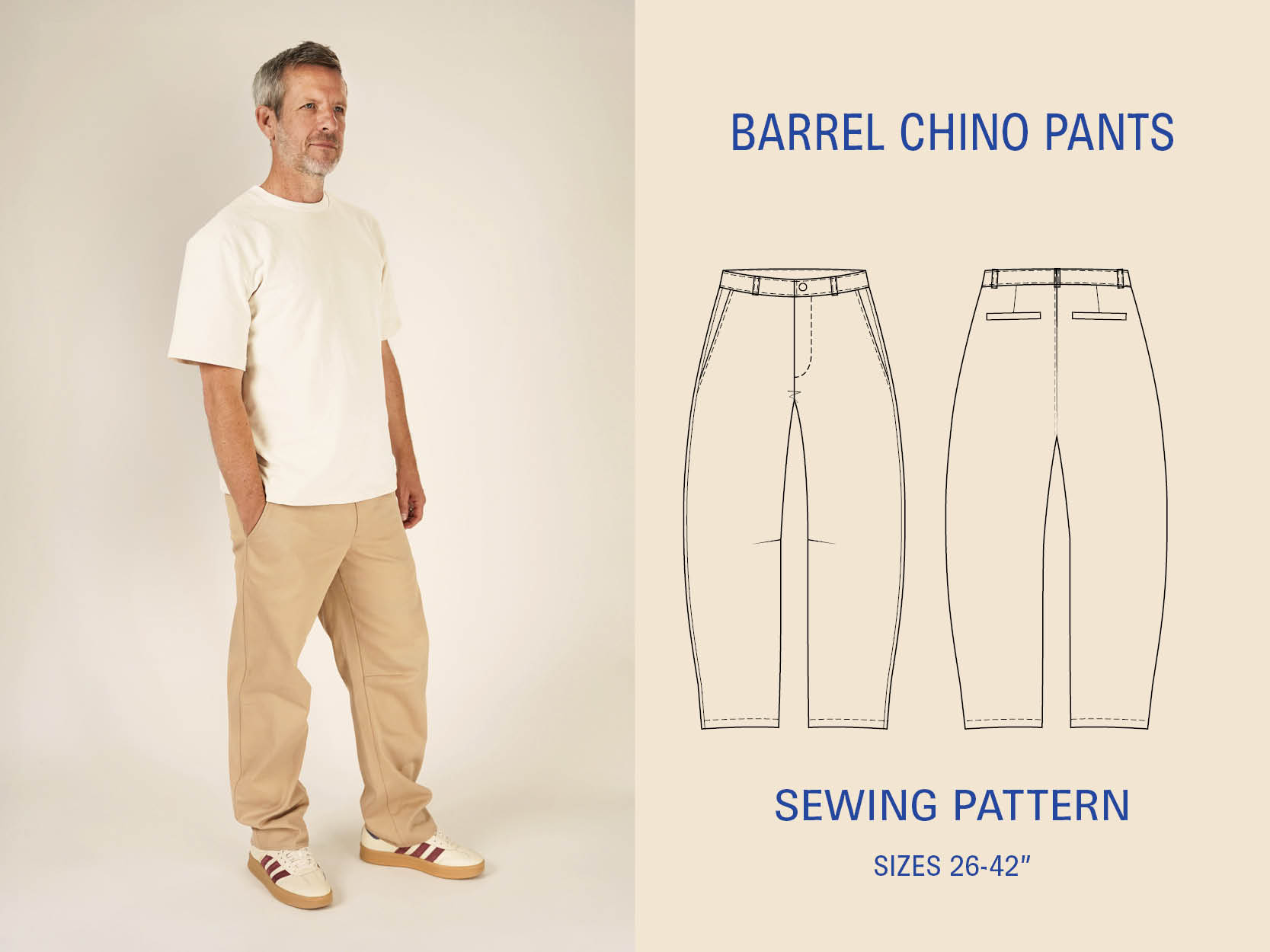 Barrel Chino Pants Sewing Pattern – Discovery Fabrics