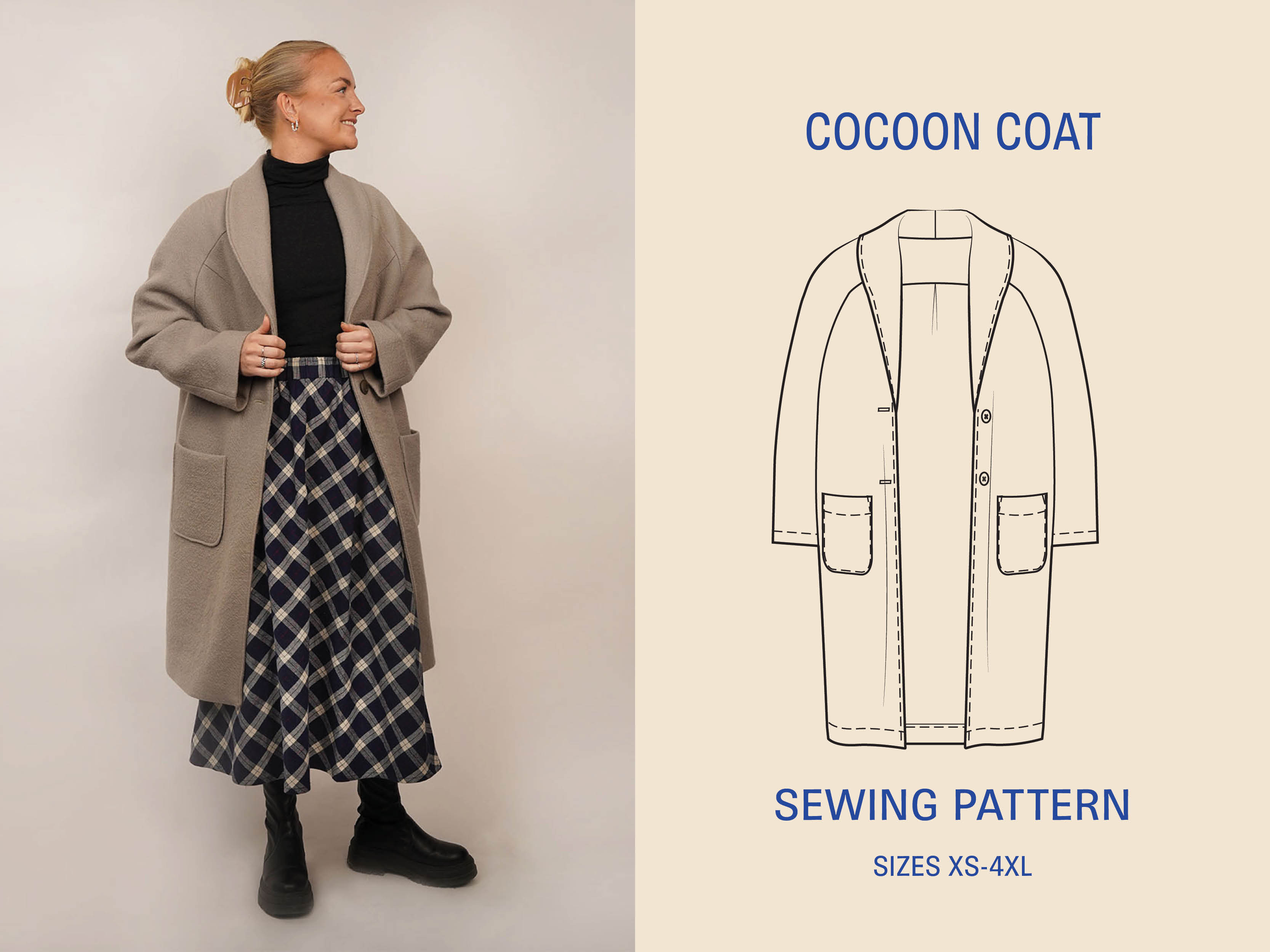 Cocoon Coat Sewing Pattern – Discovery Fabrics