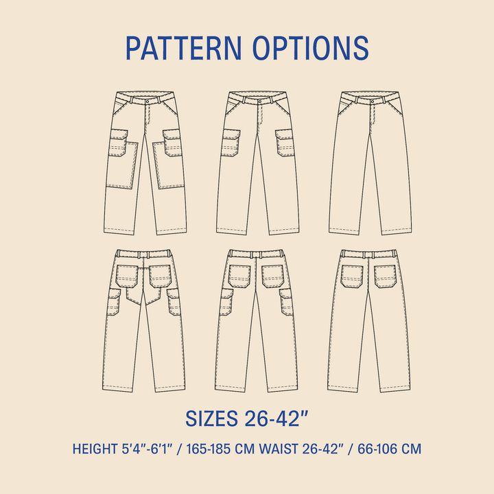 Wilderness pants sewing pattern Wardrobe By Me
