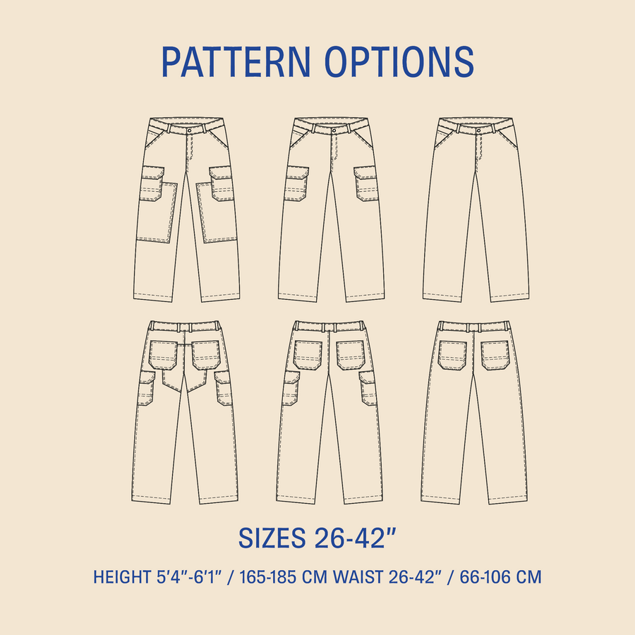 Wilderness pants sewing pattern Wardrobe By Me