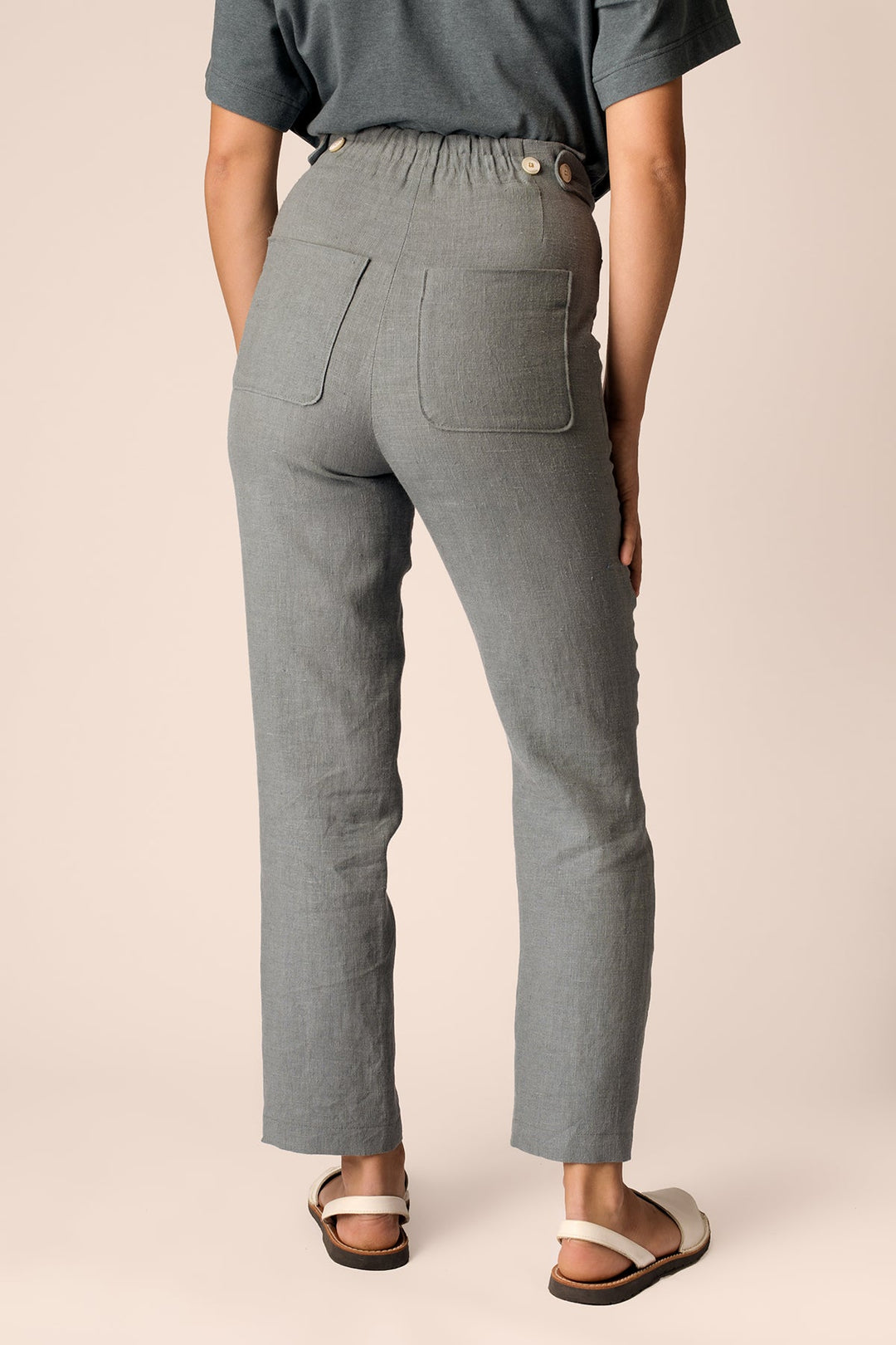 Elastic waist pants sewing pattern