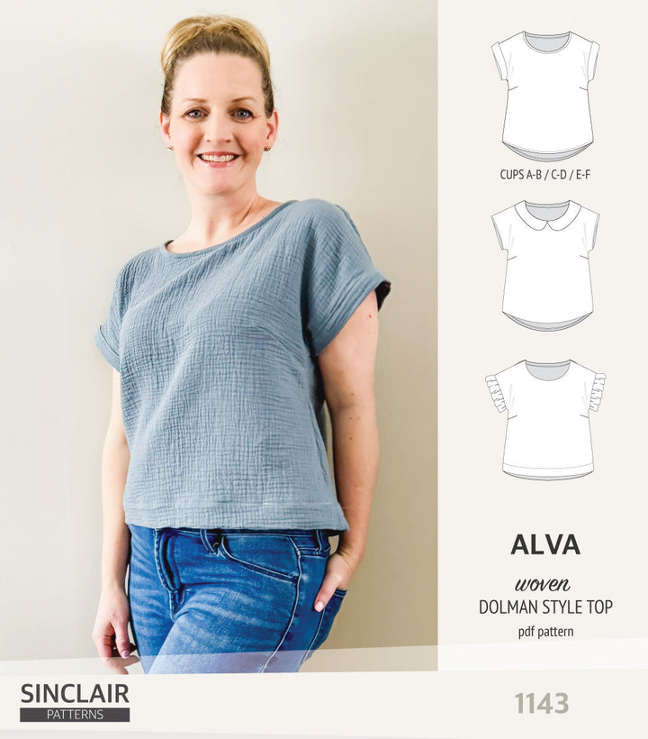 Alva woven dolman style top (PDF)
