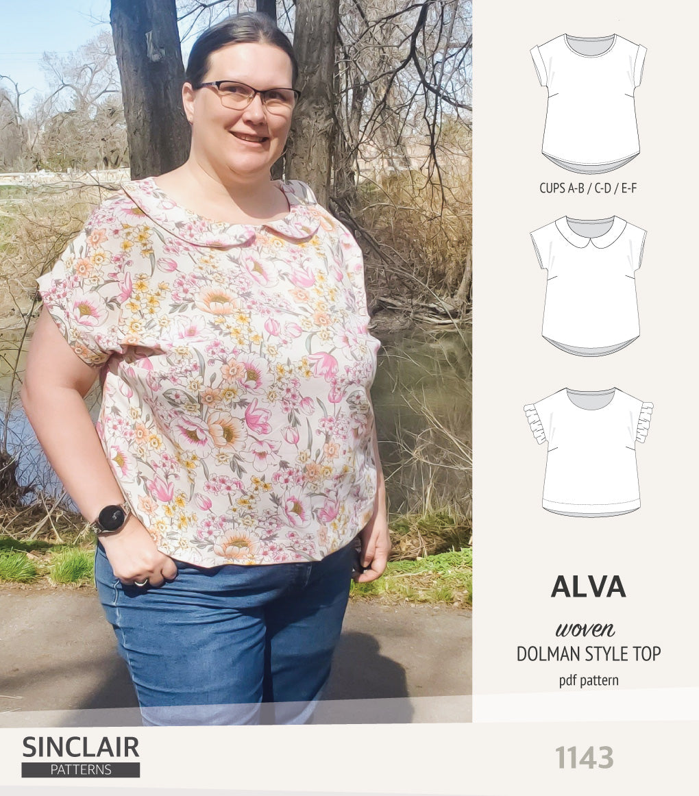 Alva woven dolman style top (PDF)