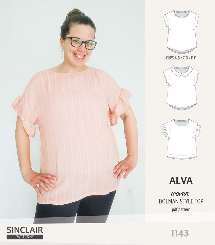 Alva woven dolman style top (PDF)