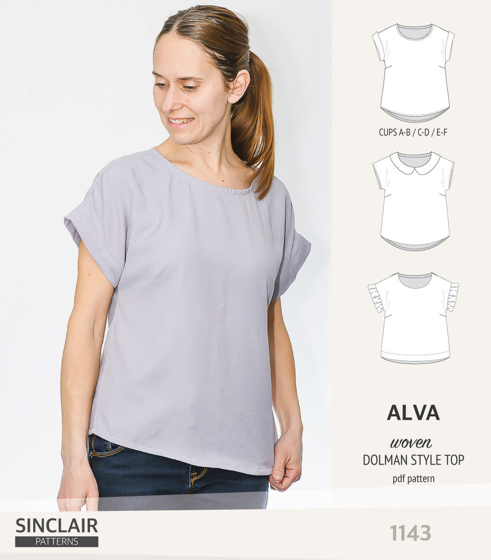 Alva woven dolman style top (PDF)