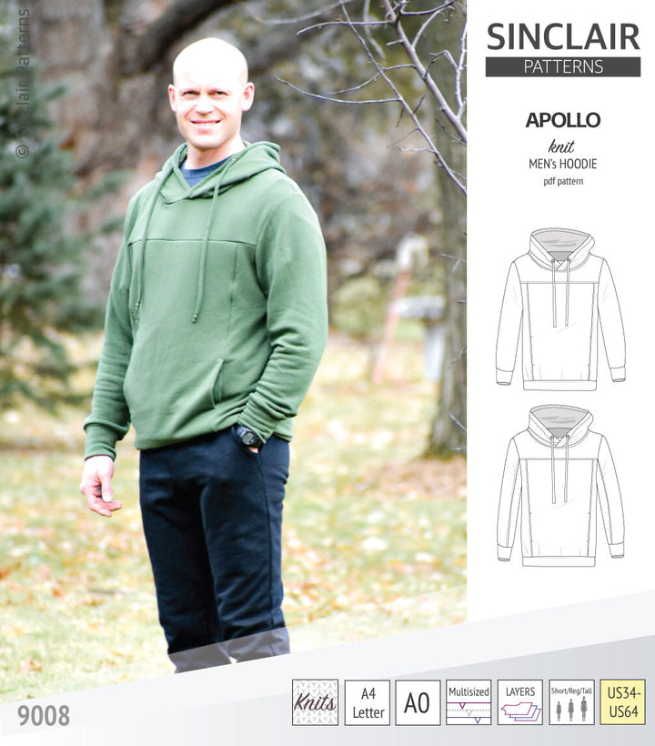 Apollo knit colorblocked hoodie for men (PDF)