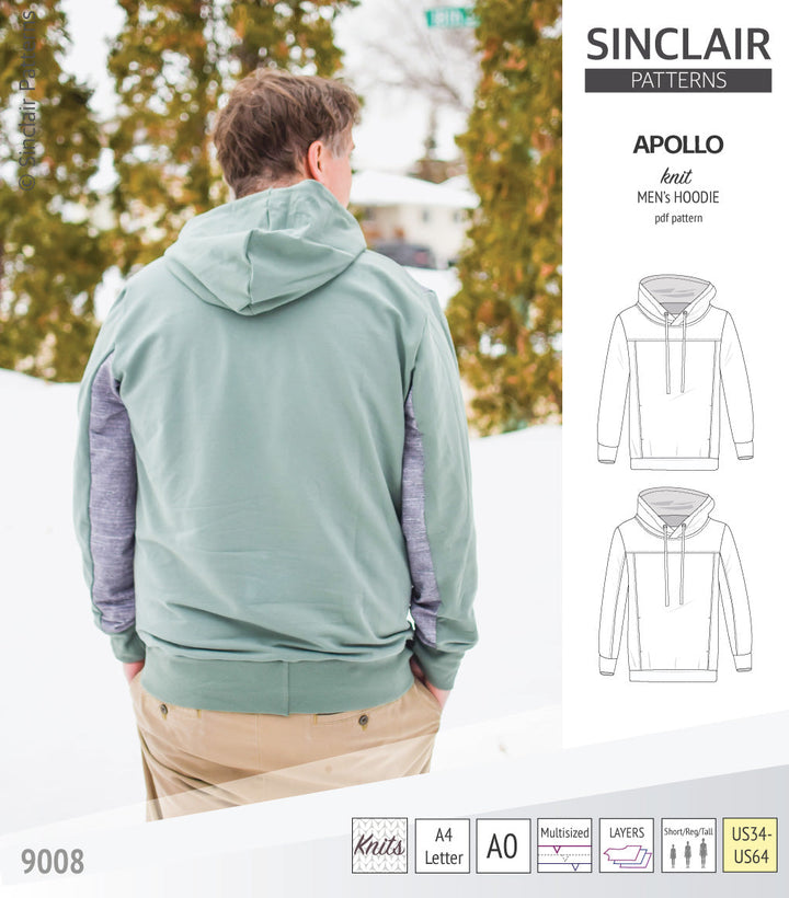 Apollo knit colorblocked hoodie for men (PDF)