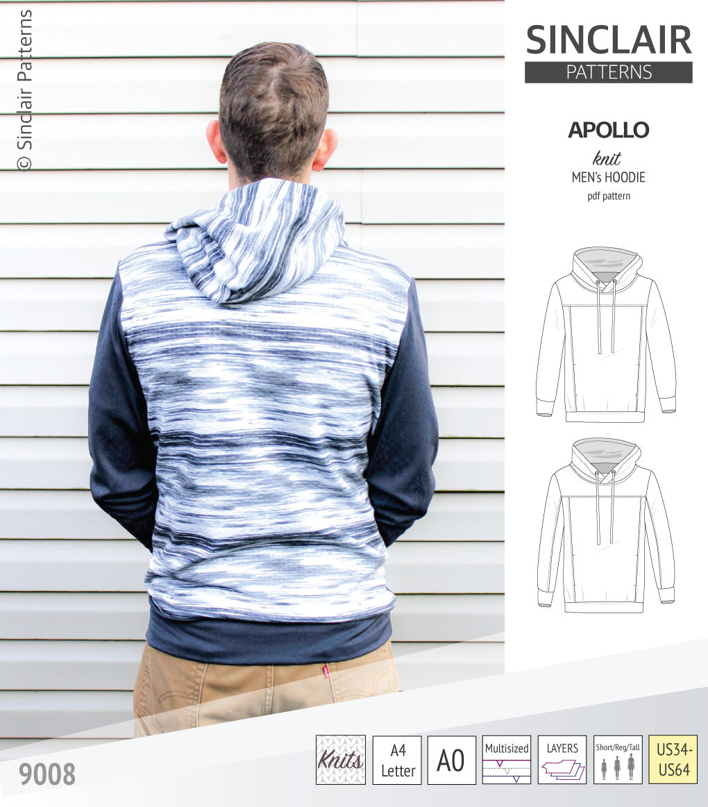 Apollo knit colorblocked hoodie for men (PDF)