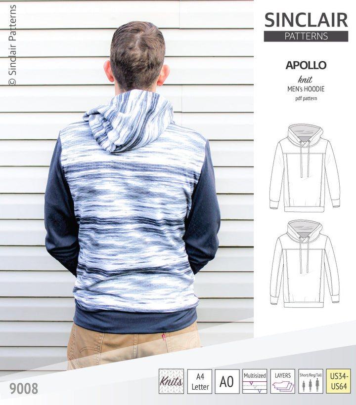 Apollo knit colorblocked hoodie for men (PDF)