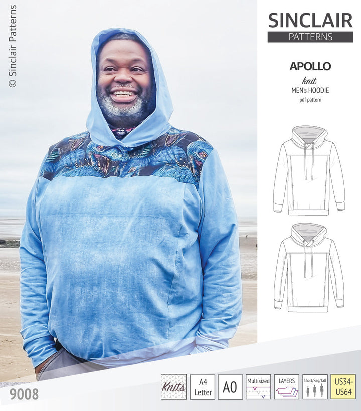 Apollo knit colorblocked hoodie for men (PDF)