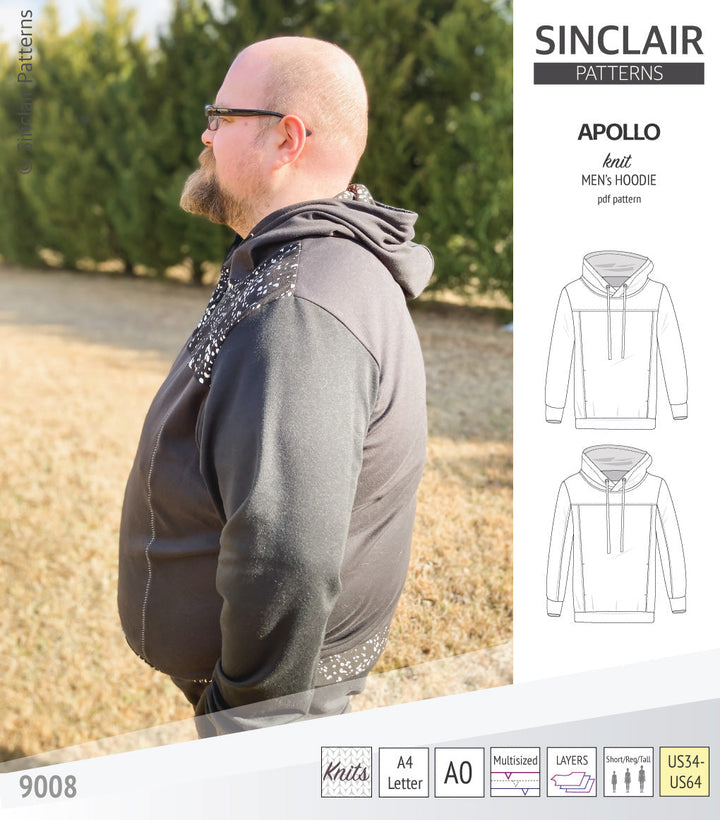 Apollo knit colorblocked hoodie for men (PDF)