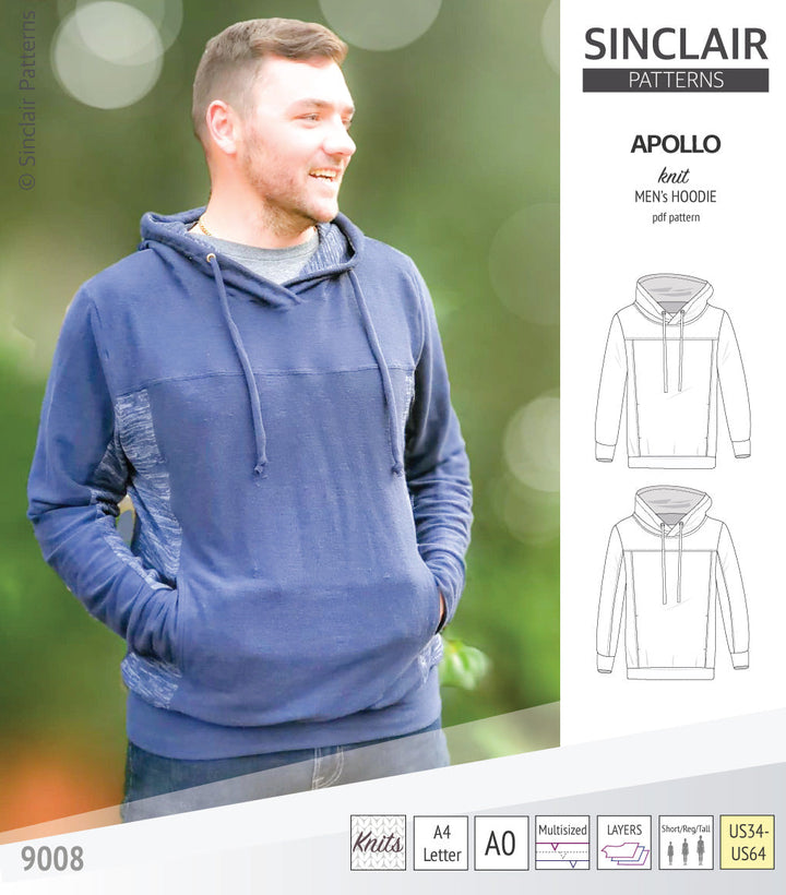 Apollo knit colorblocked hoodie for men (PDF)