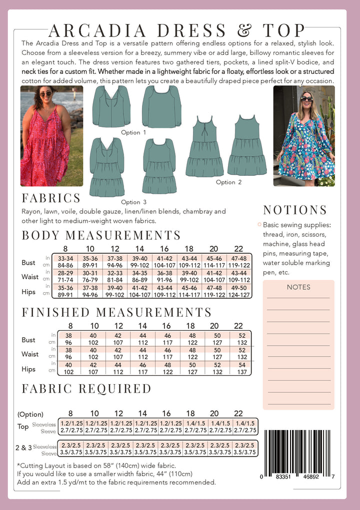 Arcadia Dress and Top