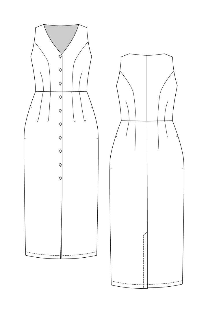 ASTERI button down dress & vest