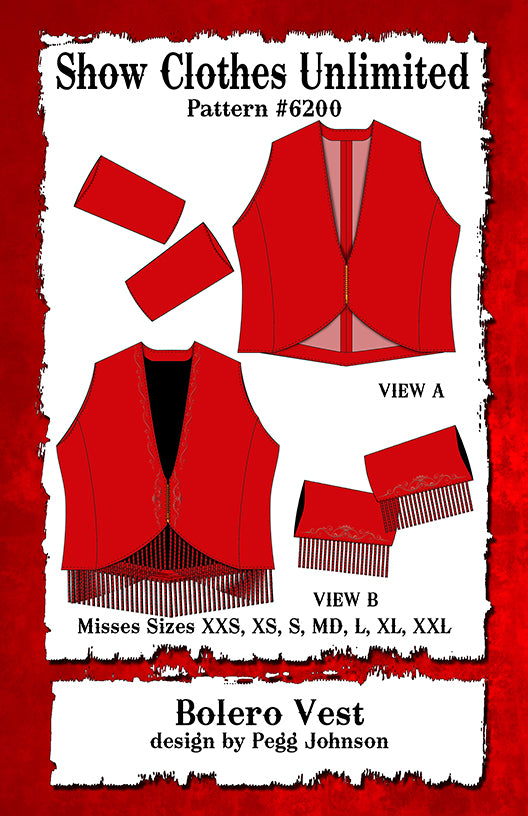 Bolero Style Vest Pattern - Misses - #6200