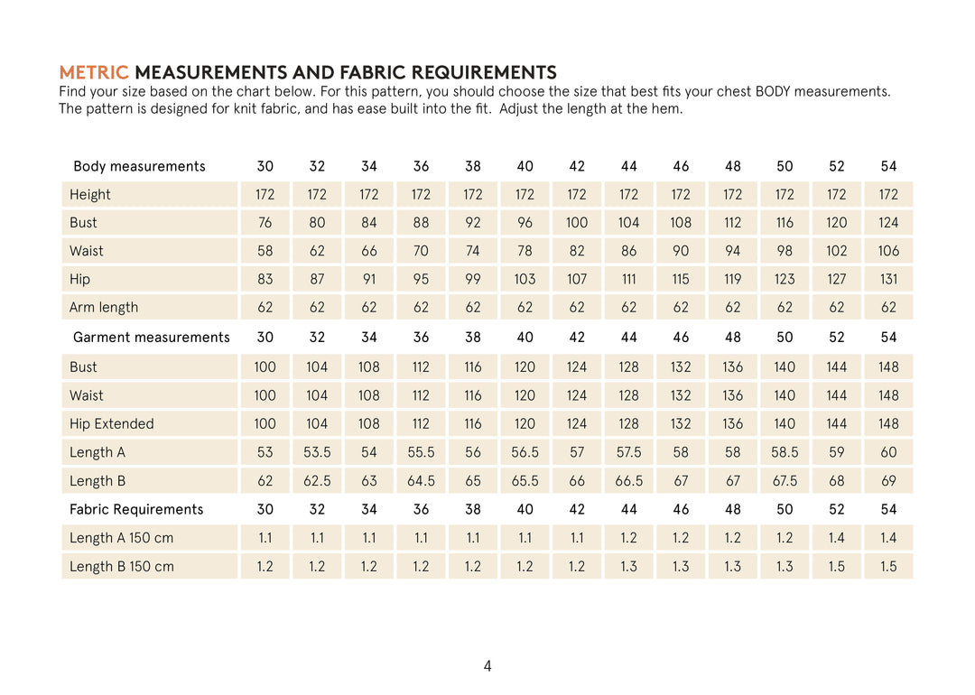 Boxy Raglan metric measurements