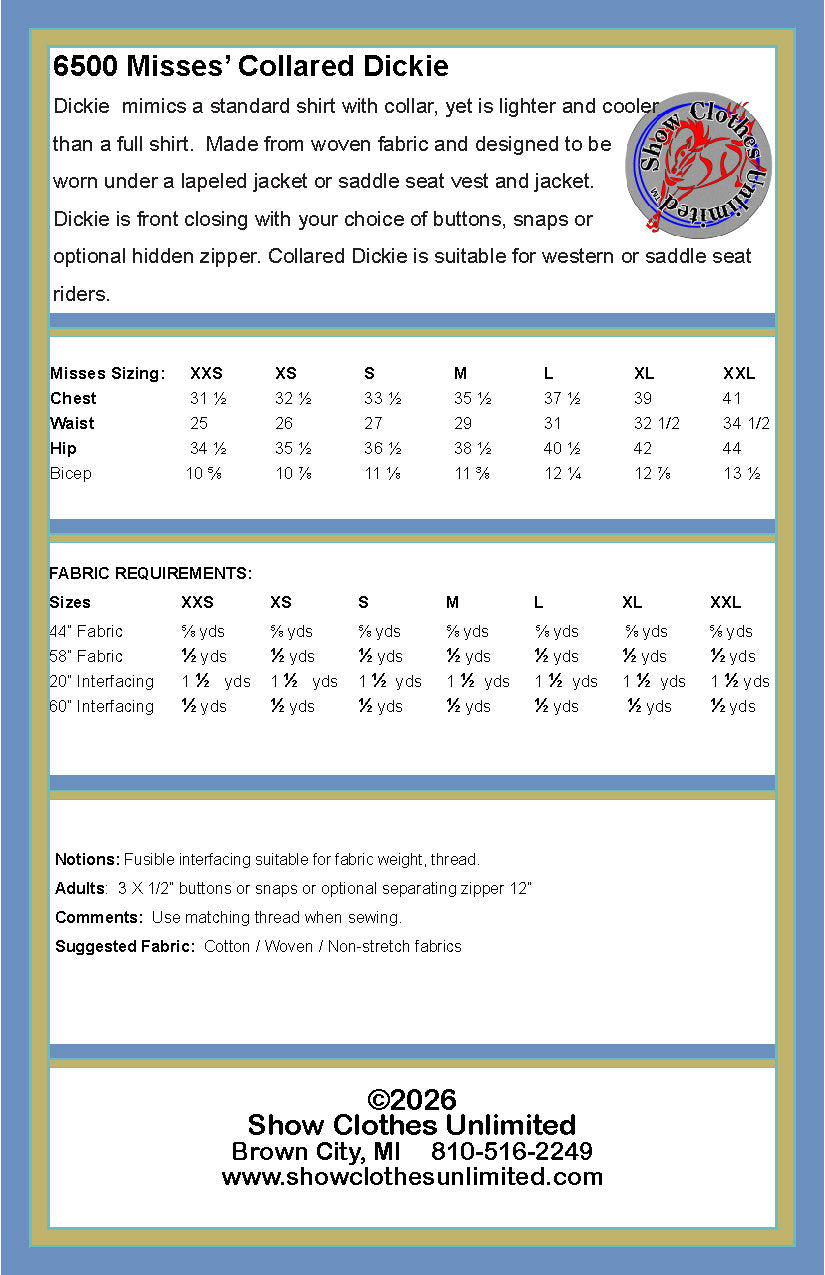 Collared Dickie - Misses - #6500