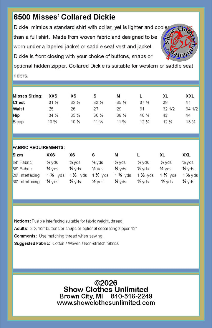 Collared Dickie - Misses - #6500