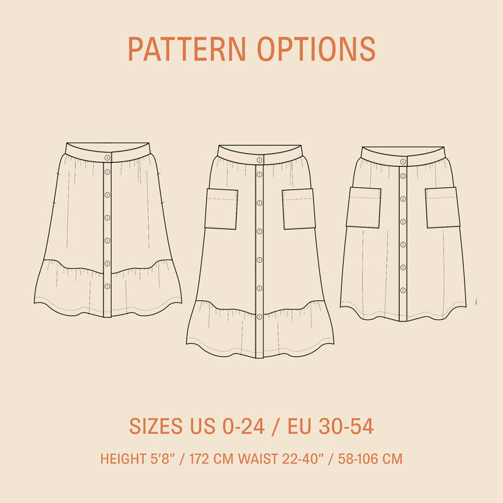 Front Button Skirt Pattern Wardrobe By Me