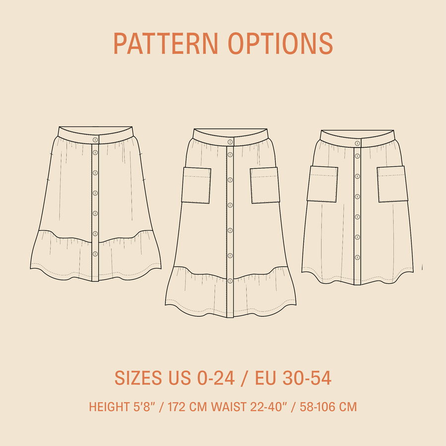 Front Button Skirt Pattern Wardrobe By Me