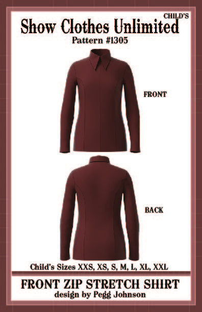 Front zip western shirt pattern - Child - #1305