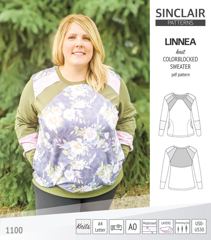 Linnea colorblocked sweater (PDF)