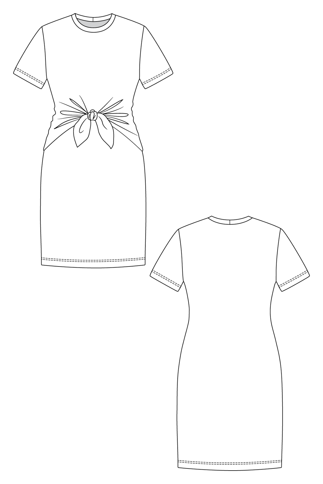 LYYTI tie front mini & maxi dress