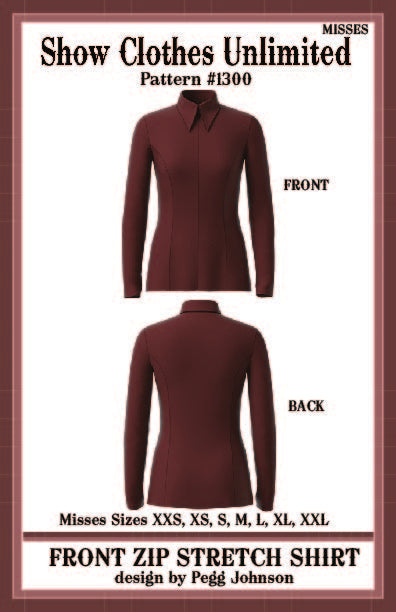 Misses Front Zip Rail Shirt #1300