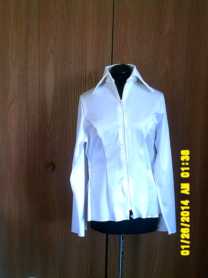 Misses Front Zip Rail Shirt #1300