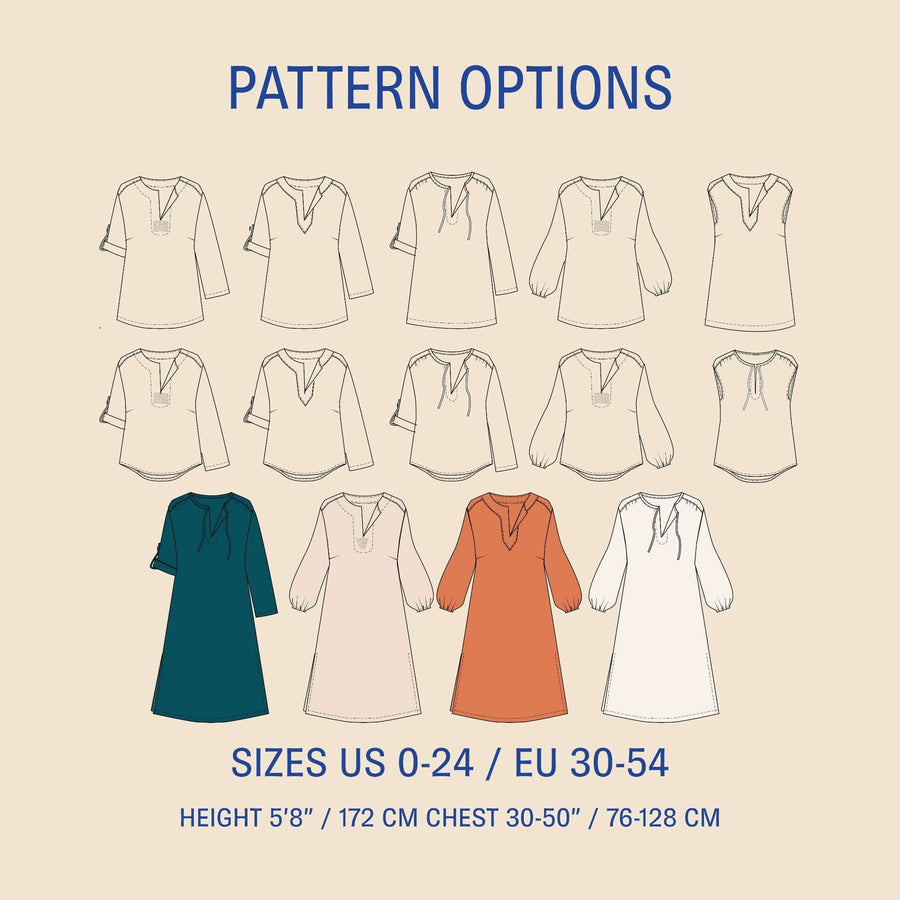 Piper Tunic Sewing Pattern Wardrobe By Me