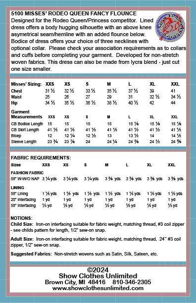Rodeo Queen Candidate Fancy Flounce dress - Misses - #5100