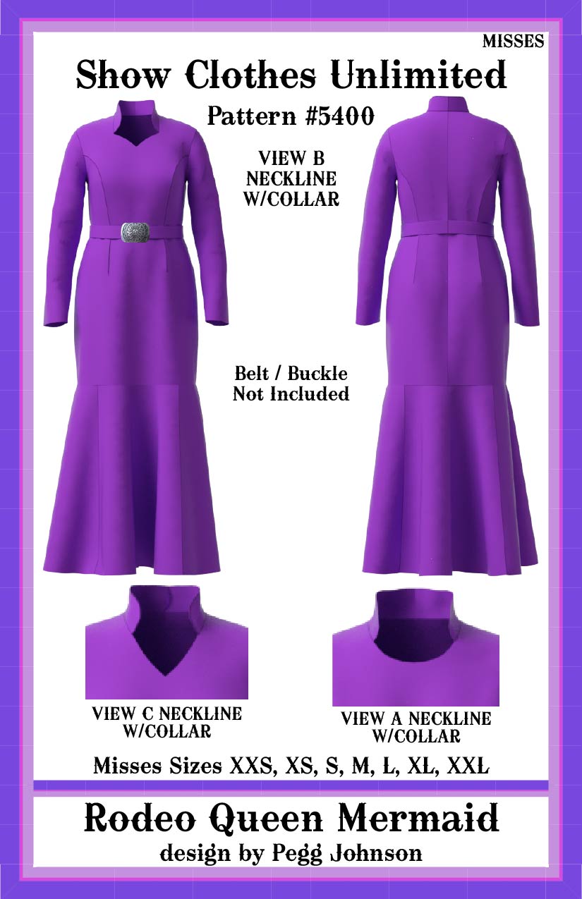 Rodeo Queen Competition Dress pattern - Misses - #5400