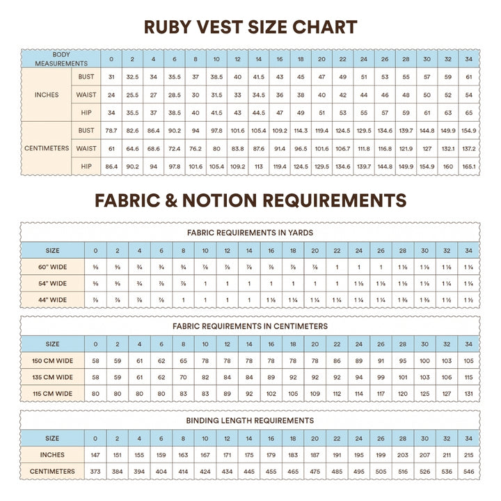 Ruby Vest Sewing Pattern