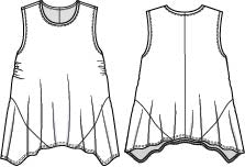 Style Falcon Gorgeous Godet Top Digital Sewing Pattern