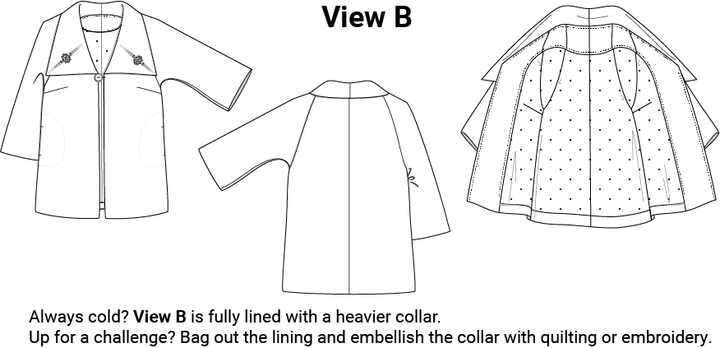 Style Falcon Positive Space Jacket Digital Sewing Pattern
