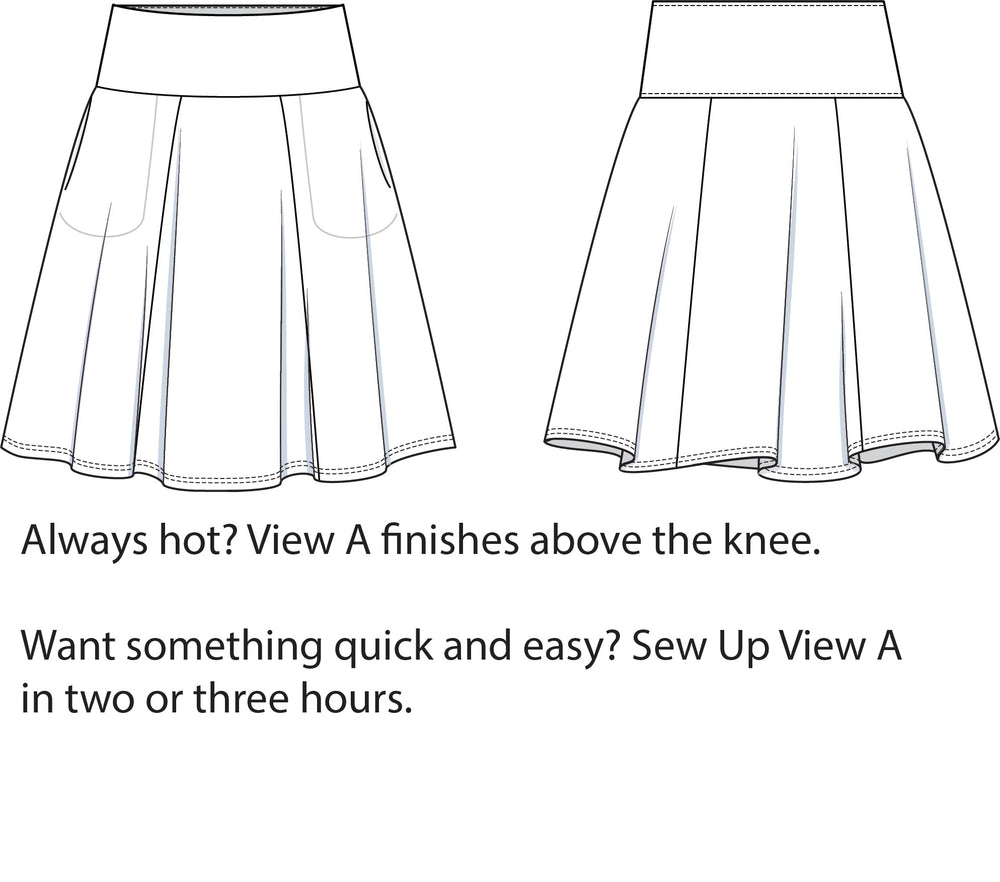 Style Falcon Straight A's Skirt Digital Sewing Pattern