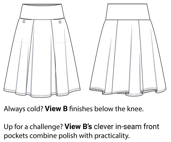Style Falcon Straight A's Skirt Digital Sewing Pattern