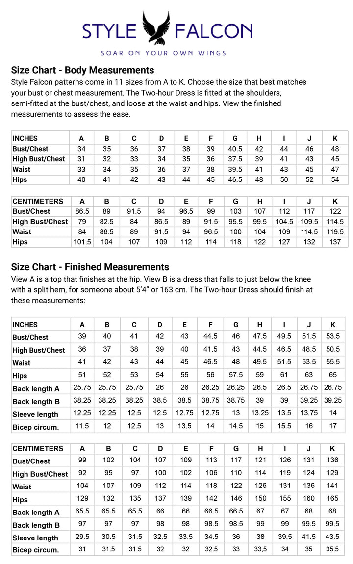 Style Falcon Two-hour Dress Digital Sewing Pattern