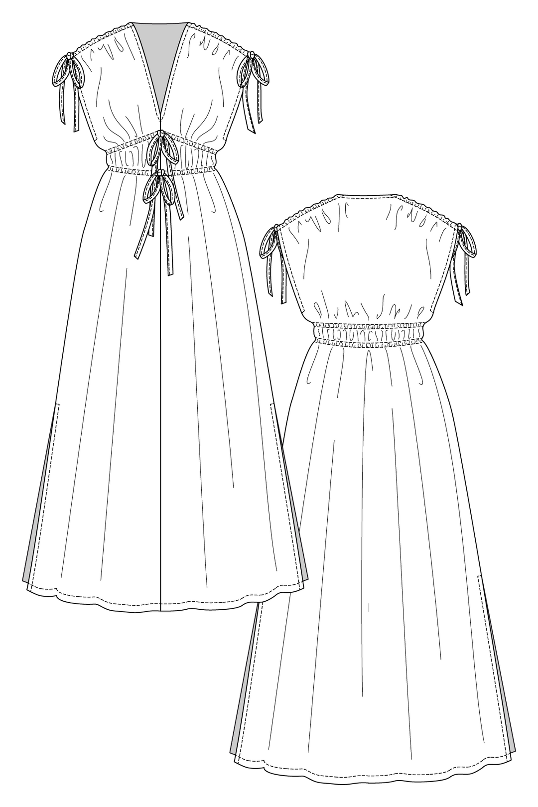 SUVI caftan mini & maxi dress