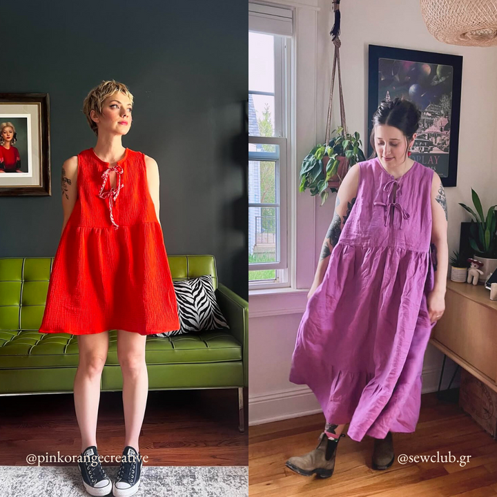 Syd Tie Top & Dress Sewing Pattern