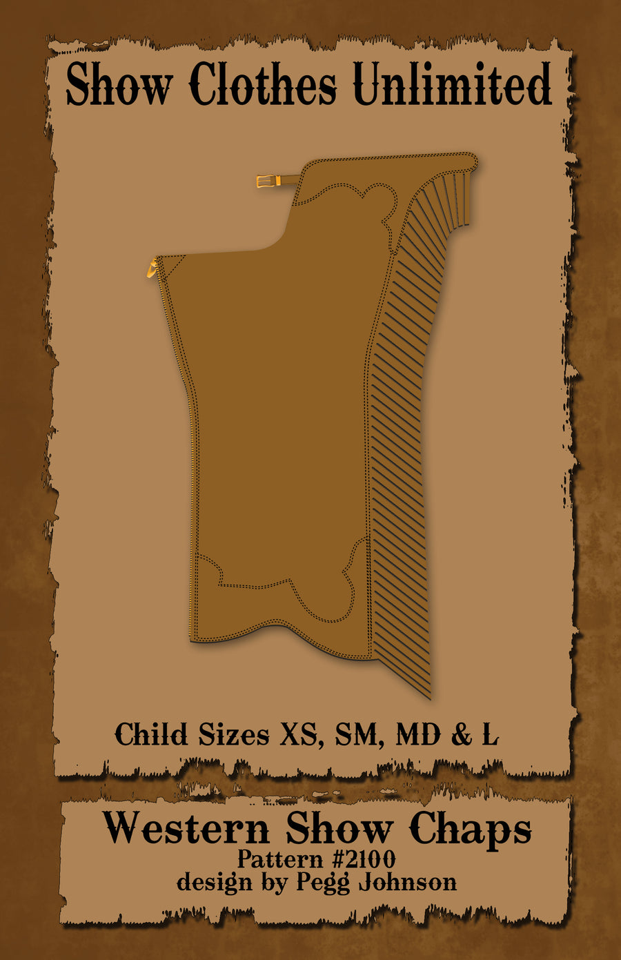 Western Show Chaps. Fringed leg. Child. #2105
