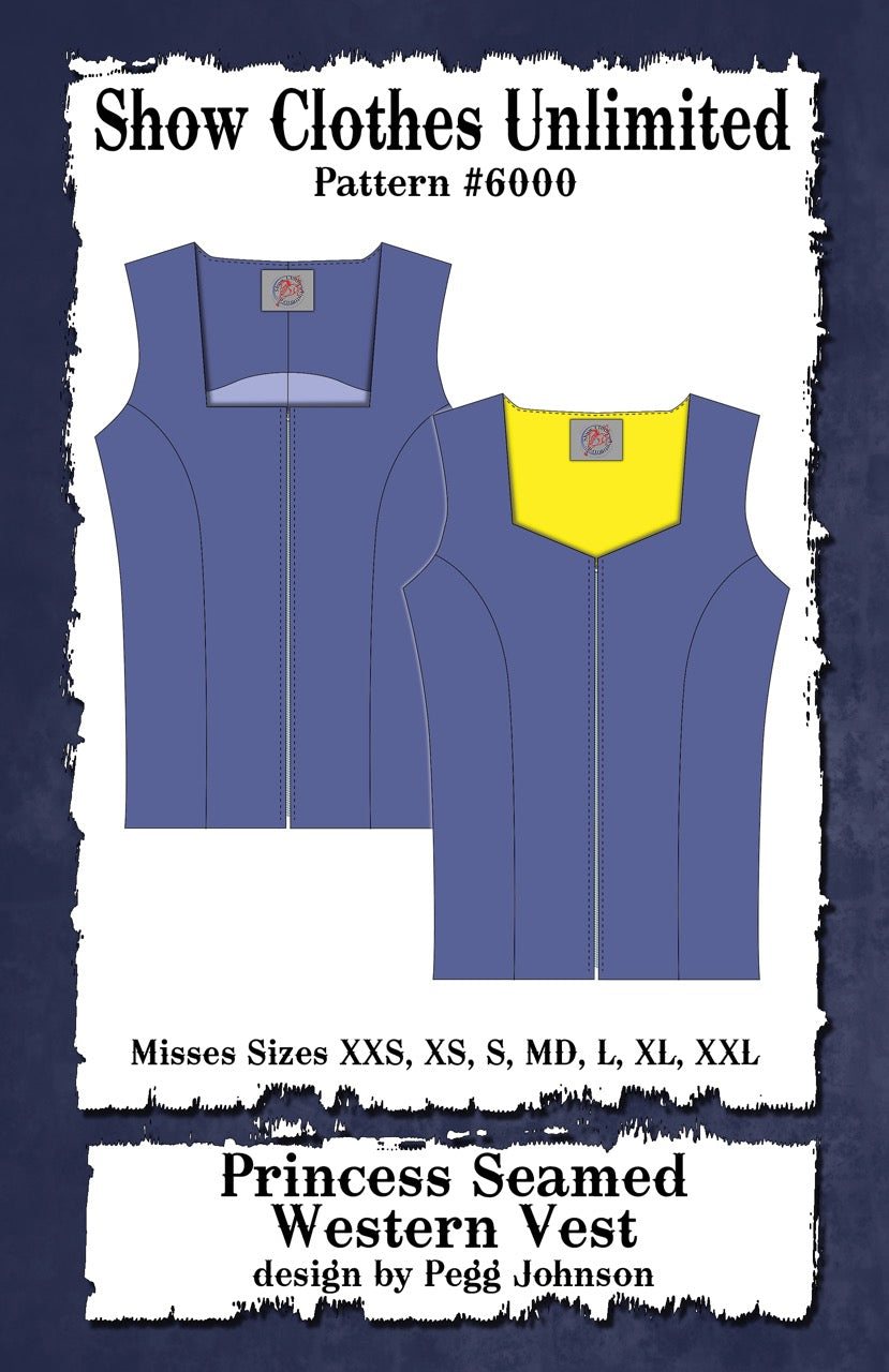 Western Show Vest pattern - Misses - #6000