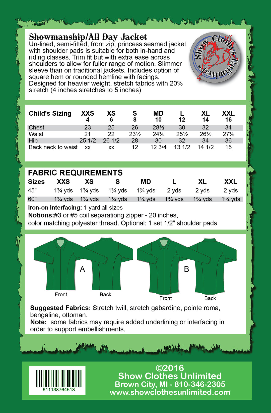 Western Showmanship and All Day Jacket - Child - #4105