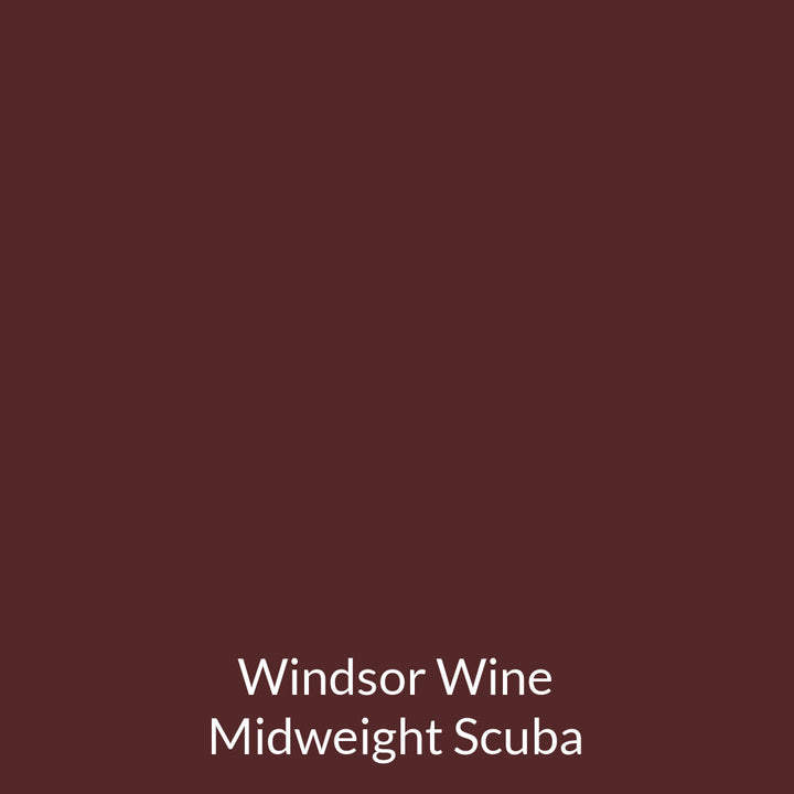 windsor wine deep maroon midweight scuba legging fabric swatch