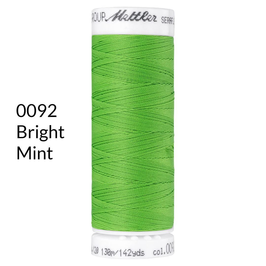 bright mint light green stretch sewing thread