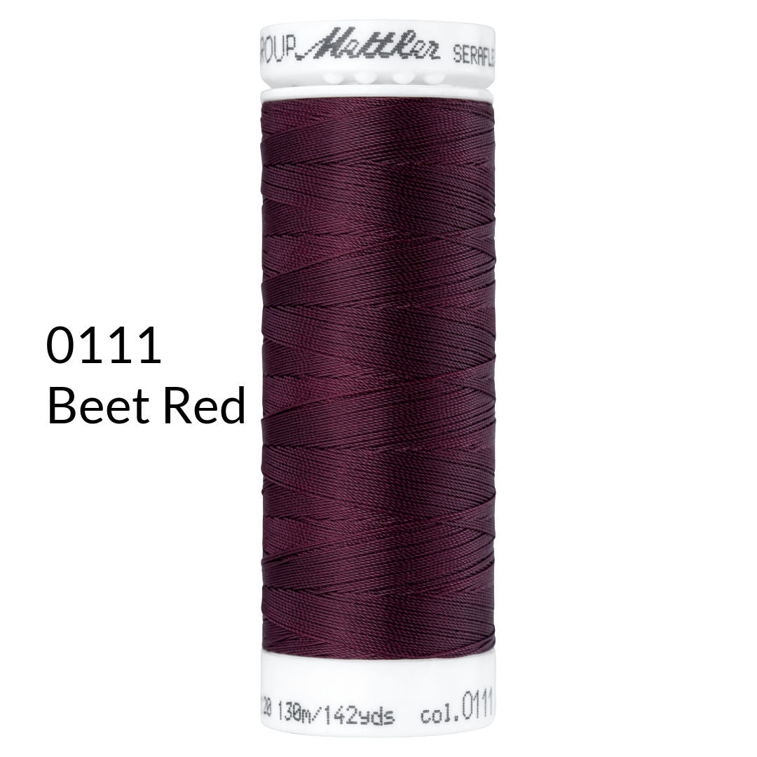 beet red dark purple stretch sewing thread