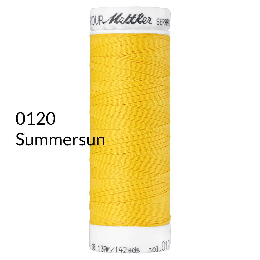summersun yellow stretch sewing thread