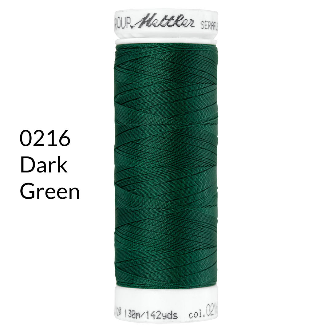 dark green stretch sewing thread