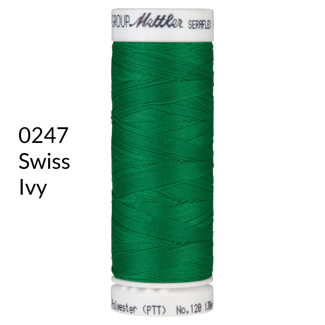 swiss ivy green stretch sewing thread