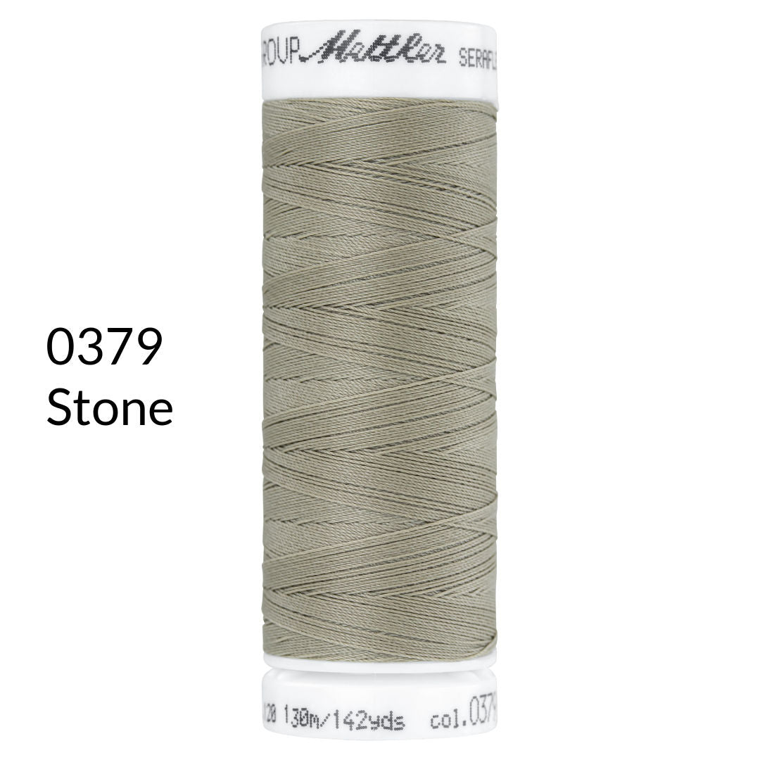 stone greige stretch sewing thread